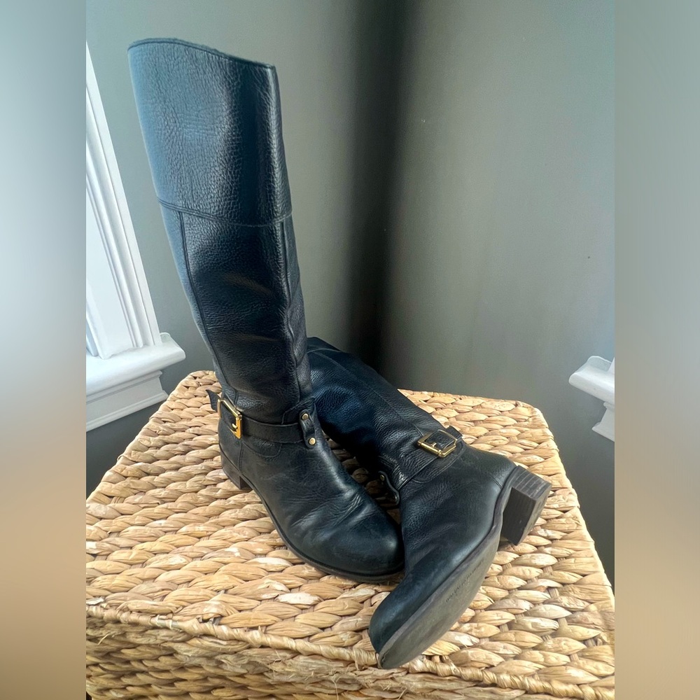 Banana Republic Tall black leather boots - size 7